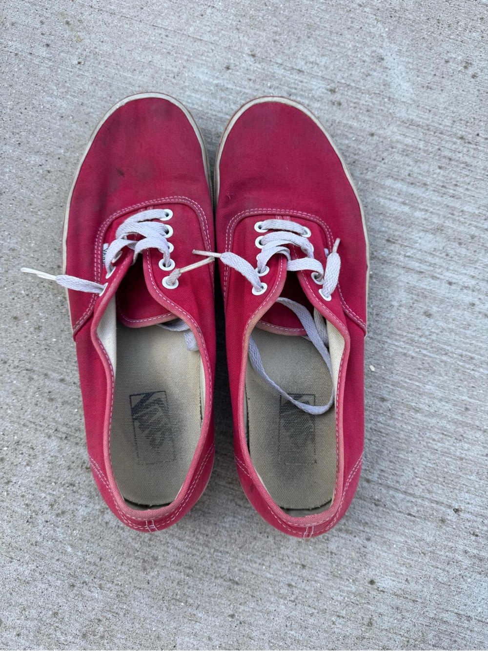 Vans Men’s 10.5 Lot Bundle 4 Pairs Authentic Slip Ons Moccasin Blue Red Brown - Picture 6 of 16